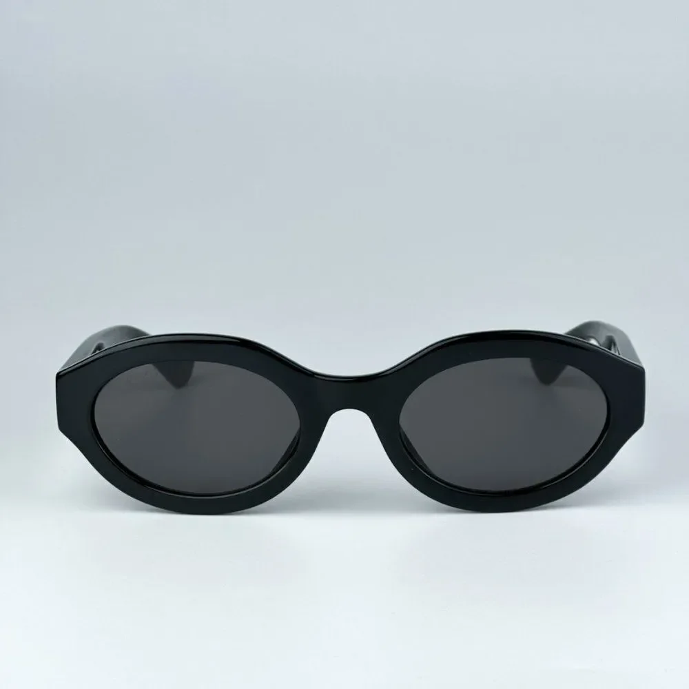 NEW Gucci GG1579S  001 Black Grey Unisex Oval Sunglasses GG 1579S